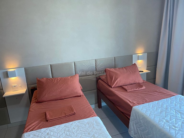 Apartamento de 2 quartos próximo à Praia do Forte – conforto