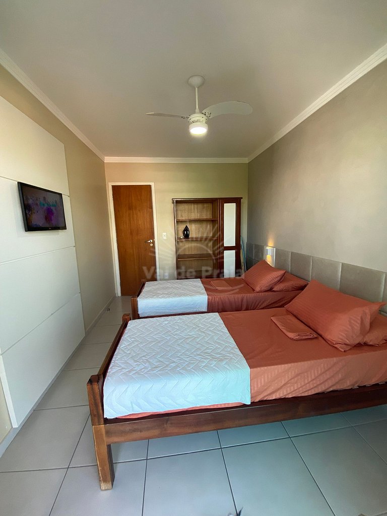 Apartamento de 2 quartos próximo à Praia do Forte – conforto