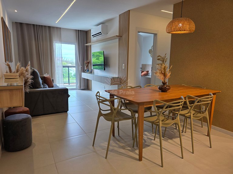 Apartamento com 2 quartos e 2 banheiros, próximo à Prainha