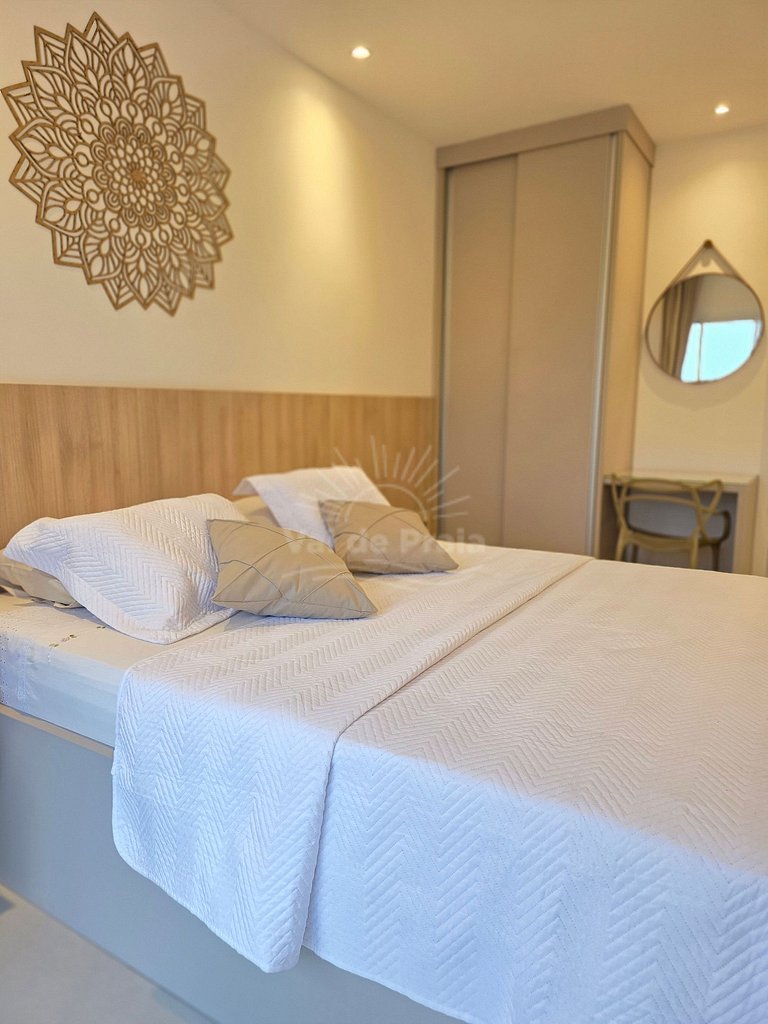 Apartamento com 2 quartos e 2 banheiros, próximo à Prainha