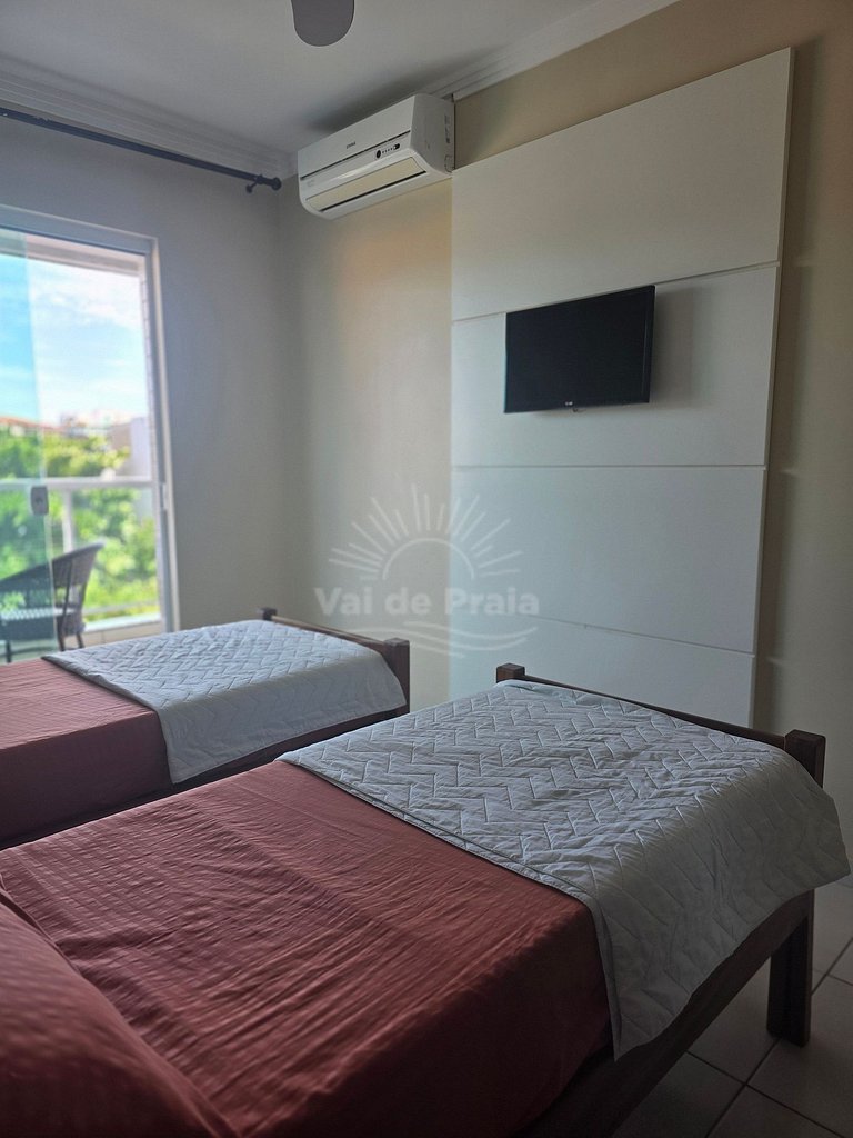 Apartamento de 2 quartos próximo à Praia do Forte – conforto