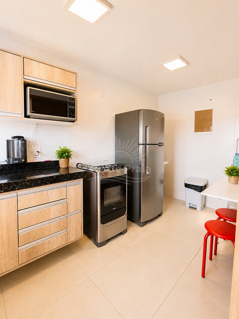 Apartamento com vista para o mar em condomínio