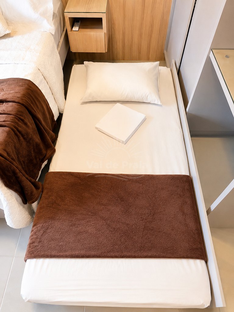 Apartamento com 2 quartos e 2 banheiros, próximo à Prainha