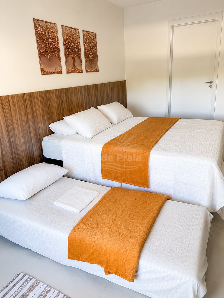2 quartos e 2 banheiros-  Próx. à Prainha