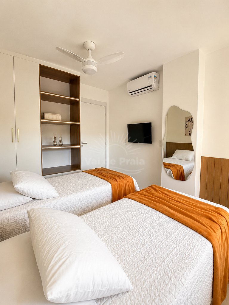 2 quartos e 2 banheiros-  Próx. à Prainha