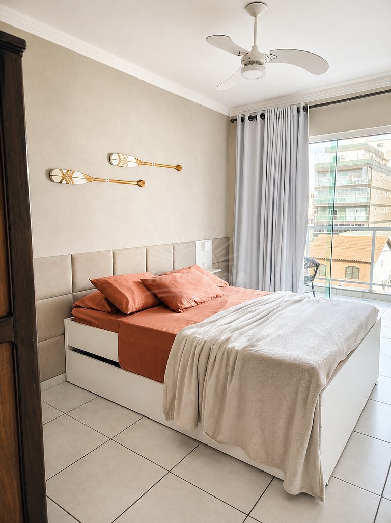 Apartamento de 2 quartos próximo à Praia do Forte – conforto