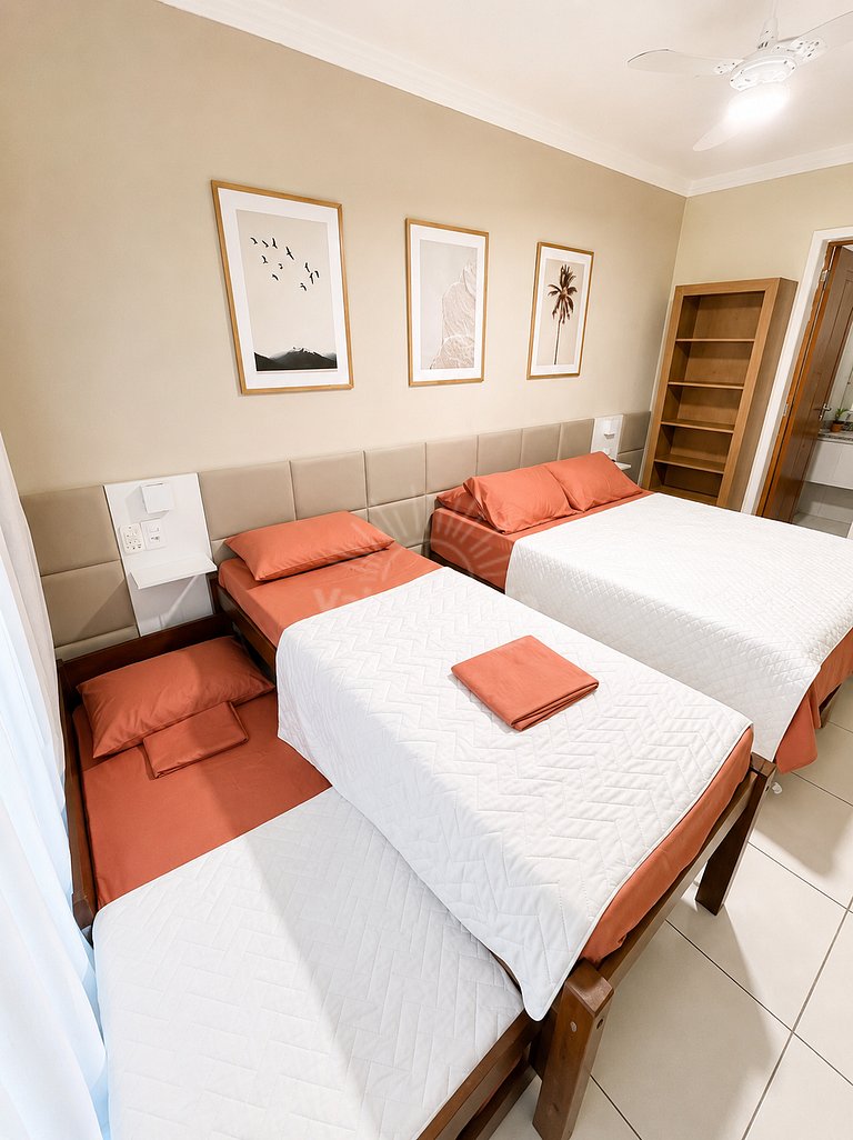 Apartamento de 2 quartos próximo à Praia do Forte – conforto