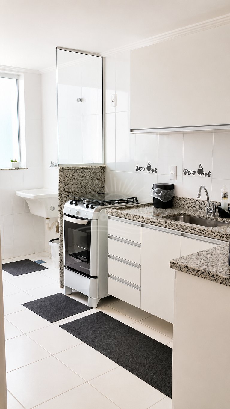 Apartamento de 2 quartos próximo à Praia do Forte – conforto
