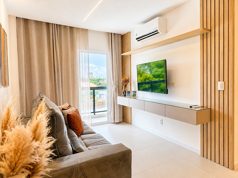 Apartamento com 2 quartos e 2 banheiros, próximo à Prainha