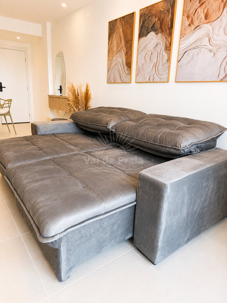 Apartamento com 2 quartos e 2 banheiros, próximo à Prainha