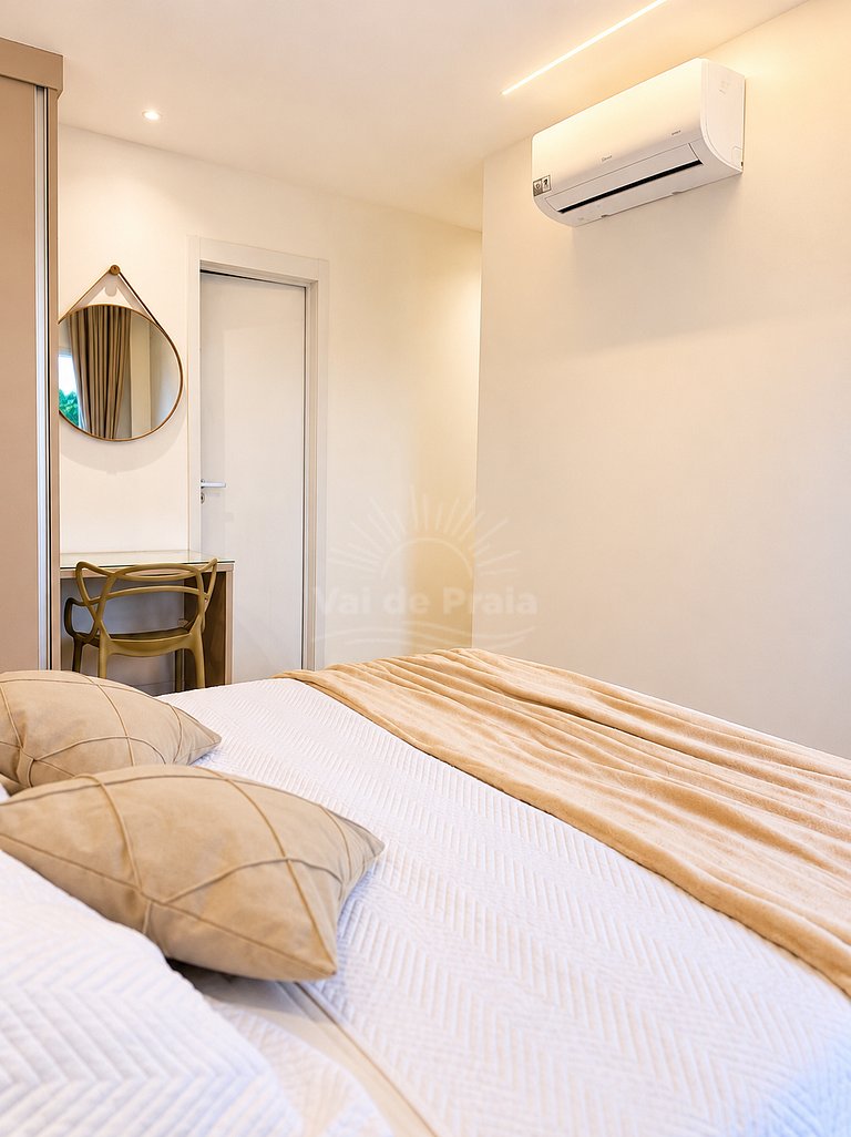 Apartamento com 2 quartos e 2 banheiros, próximo à Prainha